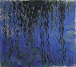 Water Lilies and Weeping Willow Branches